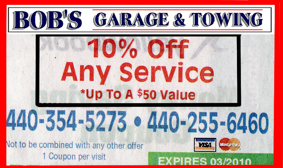 Print this for 10% off Service...Excludes Police Towing
